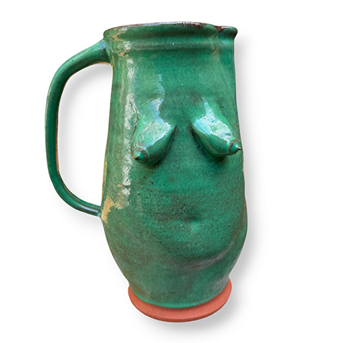 Feliciano Abaurre 9.25" Green Figural Pitcher DP6208